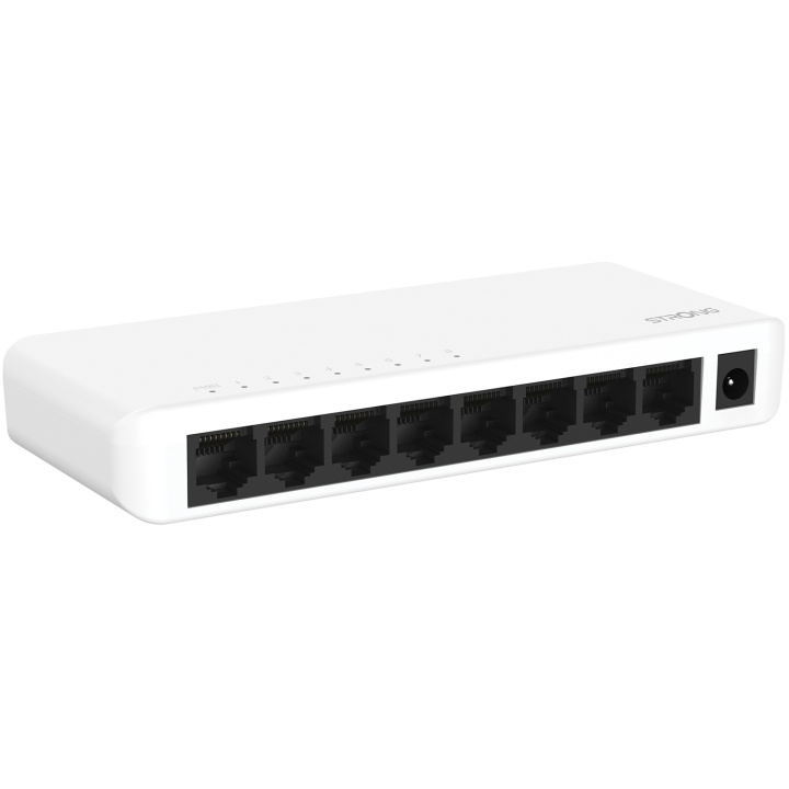 Strong 8-port Gigabitswitch Vit i gruppen COMPUTERTILBEHØR / Netværk / Switches / 10/100/1000Mbps hos TP E-commerce Nordic AB (C49973)