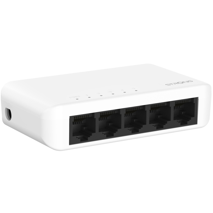 Strong 5-port Gigabitswitch Vit i gruppen COMPUTERTILBEHØR / Netværk / Switches hos TP E-commerce Nordic AB (C49974)
