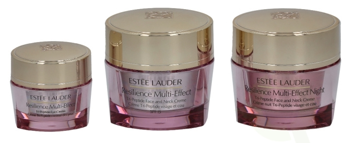 Estee Lauder E.Lauder Resilience Multi-Effect 3-To-Travel 115 ml Face & Neck Creme 50ml/Night Creme 50ml/Eye Creme 15ml i gruppen SKØNHED & HELSE / Hudpleje / Ansigt / Dagcreme hos TP E-commerce Nordic AB (C51122)