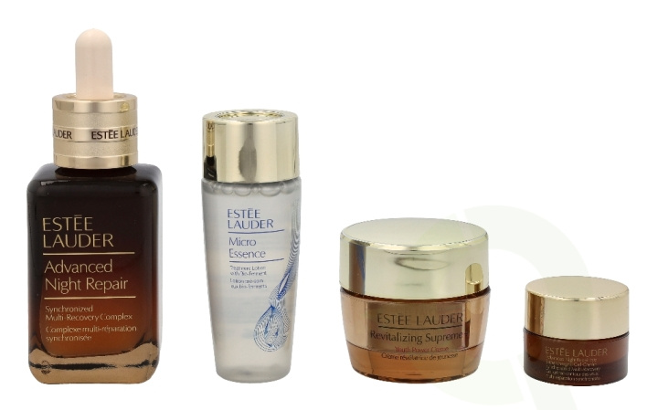 Estee Lauder E.Lauder Night Time Necessities Set 100 ml Advanced Night Repair 50ml/Micro Essence 30ml/Revitalizing Supreme+15ml/Advanced Night Repair Eye 5ml i gruppen SKØNHED & HELSE / Gaveæske / Gaveæske til hende hos TP E-commerce Nordic AB (C51203)