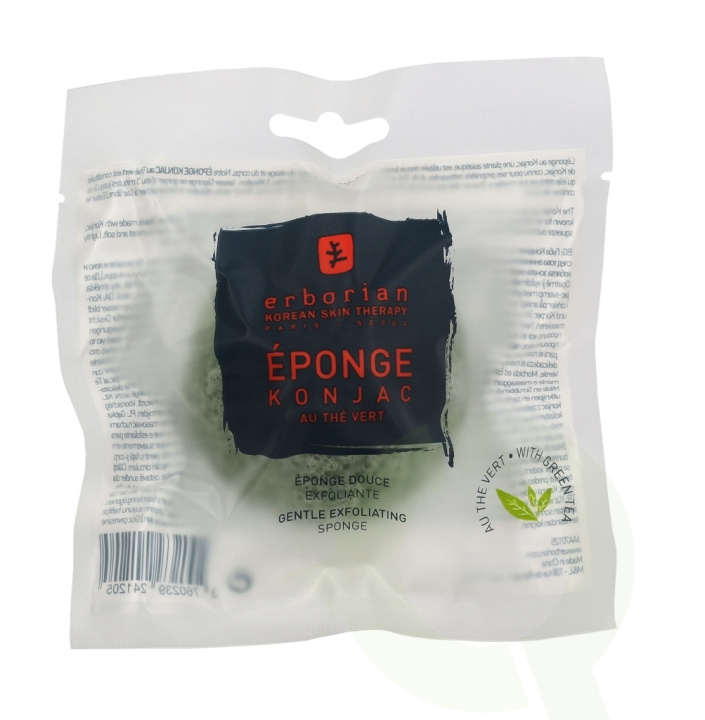 Erborian Konjac Sponge 1 Piece Green Tea i gruppen SKØNHED & HELSE / Makeup / Værktøj & Makeup sæt / Børster og pensler hos TP E-commerce Nordic AB (C51286)