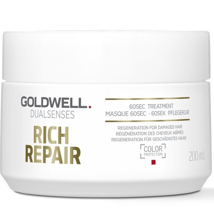 Goldwell Dualsenses Rich Repair 60sec Treatment 200ml i gruppen SKØNHED & HELSE / Hår og styling / Hårpleje / Hårmaske hos TP E-commerce Nordic AB (C51966)