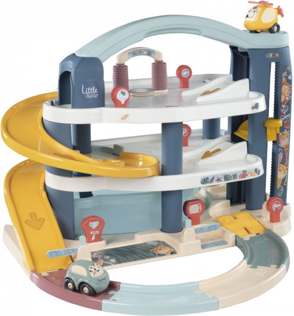 Smoby SAS Little Smoby Iso -parkkihalli i gruppen LEGETØJ, BØRN & BABY / Legetøj / Bilbaner hos TP E-commerce Nordic AB (C52053)