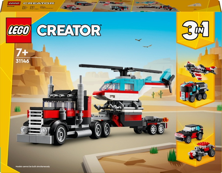 LEGO Creator 31146 - Flatbed Truck with Helicopter i gruppen LEGETØJ, BØRN & BABY / Legetøj / Bygge legesager / Lego hos TP E-commerce Nordic AB (C52168)