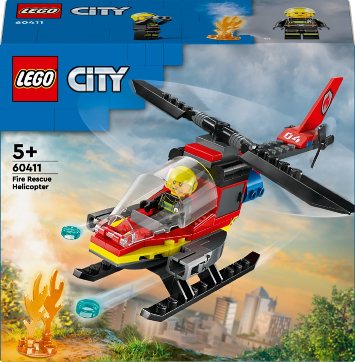 LEGO City Fire 60411 - Fire Rescue Helicopter i gruppen LEGETØJ, BØRN & BABY / Legetøj / Bygge legesager / Lego hos TP E-commerce Nordic AB (C52216)