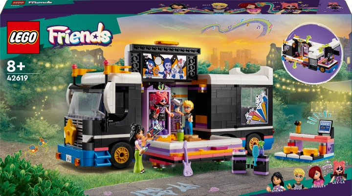 LEGO Friends 42619 - Pop Star Music Tour Bus i gruppen LEGETØJ, BØRN & BABY / Legetøj / Bygge legesager / Lego hos TP E-commerce Nordic AB (C52244)