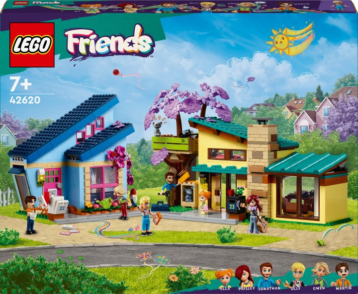 LEGO Friends 42620 - Olly and Paisley\'s Family Houses i gruppen LEGETØJ, BØRN & BABY / Legetøj / Bygge legesager / Lego hos TP E-commerce Nordic AB (C52245)