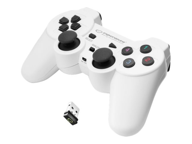 Esperanza GLADIATOR Gamepad PC Sony PlayStation 3 Hvid i gruppen HJEMMEELEKTRONIK / Spilkonsoller og tilbehør / Sony PlayStation 3 hos TP E-commerce Nordic AB (C52352)