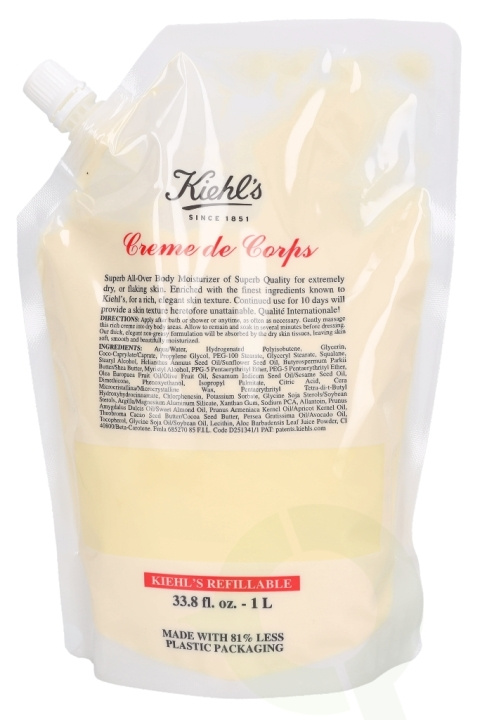 Kiehls Kiehl\'s Creme De Corps - Refill 1000 ml i gruppen SKØNHED & HELSE / Hudpleje / Kropspleje / Body lotion hos TP E-commerce Nordic AB (C52507)