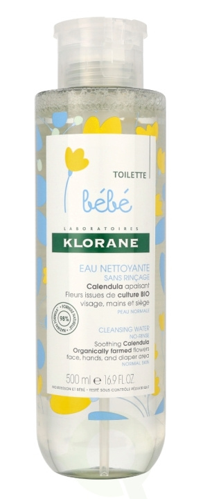 Klorane Bebe No-Rinse Cleansing Water 500 ml i gruppen LEGETØJ, BØRN & BABY / Pleje, sundhed og hygiejne / Pleje & hygiejne hos TP E-commerce Nordic AB (C52649)