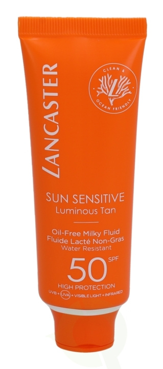 Lancaster Sun Sensitive Oil-Free Milky Fluid SPF50 50 ml Water Resistant i gruppen SKØNHED & HELSE / Hudpleje / Tanning / Solbeskyttelse hos TP E-commerce Nordic AB (C52731)