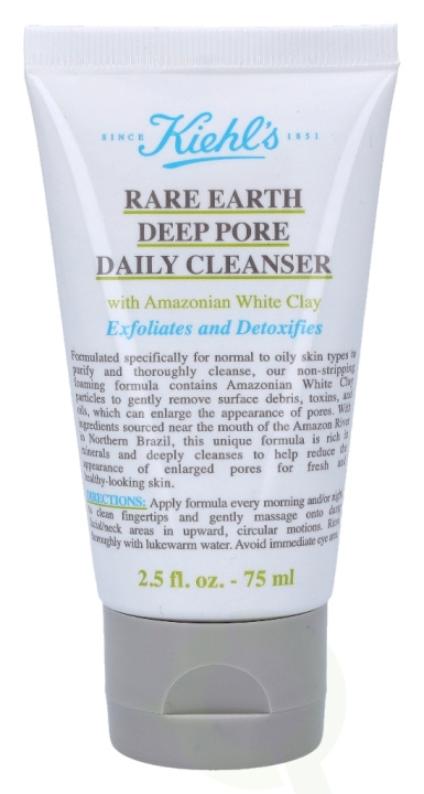 Kiehls Kiehl\'s Rare Earth Deep Pore Daily Cleanser 75 ml i gruppen SKØNHED & HELSE / Hudpleje / Ansigt / Rengøring hos TP E-commerce Nordic AB (C53236)
