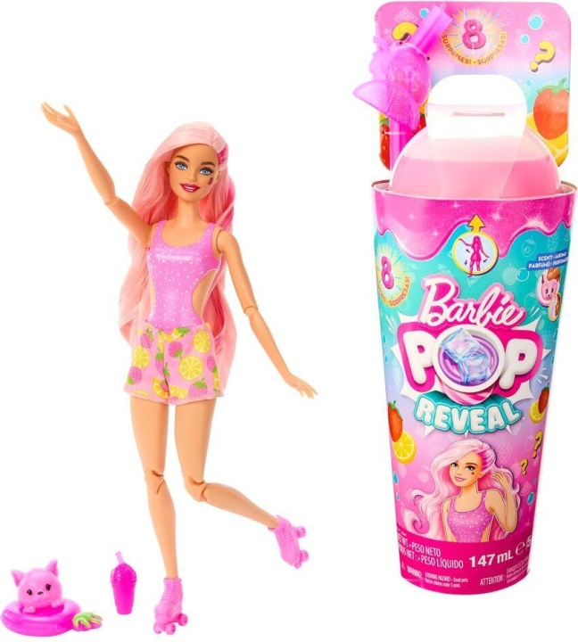 Barbie Pop Reveal Strawberry Lemonade - modedocka i gruppen LEGETØJ, BØRN & BABY / Legetøj / Docks og tilbehør hos TP E-commerce Nordic AB (C53387)