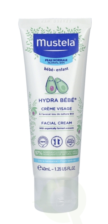 Mustela Hydra Bebe Facial Cream 40 ml Normal Skin i gruppen SKØNHED & HELSE / Hudpleje / Ansigt / Ansigtscreme hos TP E-commerce Nordic AB (C53845)