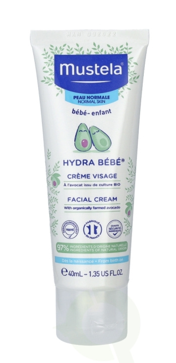 Mustela Hydra Bebe Facial Cream 40 ml Normal Skin i gruppen SKØNHED & HELSE / Hudpleje / Ansigt / Dagcreme hos TP E-commerce Nordic AB (C53845)