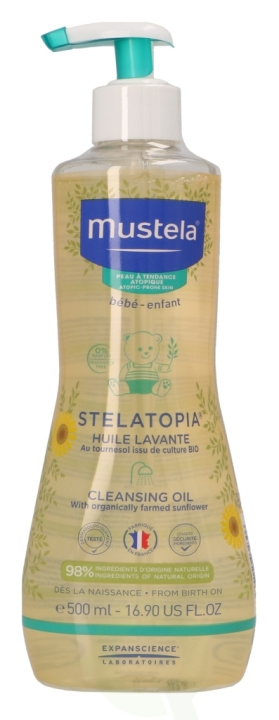 Mustela Bebe Stelatopia Cleansing Oil 500 ml i gruppen SKØNHED & HELSE / Hudpleje / Kropspleje / Bad & brusecreme hos TP E-commerce Nordic AB (C53847)