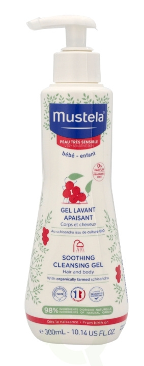 Mustela Soothing Cleansing Gel Hair And Body 300 ml i gruppen SKØNHED & HELSE / Hudpleje / Kropspleje / Bad & brusecreme hos TP E-commerce Nordic AB (C53858)