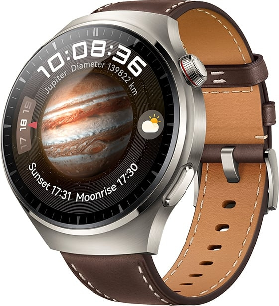 Huawei Watch 4 Pro LTE - Smartwatch, 49 mm, Brunt läderband i gruppen SPORT, FRITID & HOBBY / Smartwatch & Aktivitetsmåler / Smartwatches hos TP E-commerce Nordic AB (C54063)