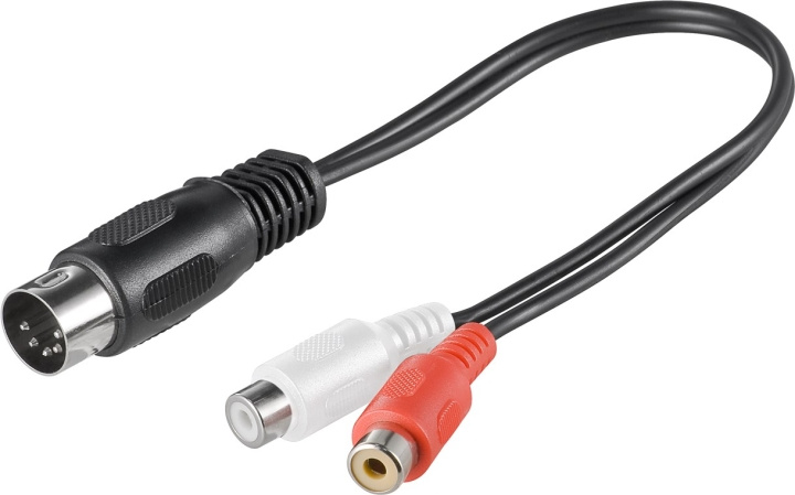 Goobay Adapter för ljudkabel, DIN-uttag till stereo RCA-kontakt DIN plugg 180 ° (5-pin) > 2x RCAuttag (ljud vänster / höger) i gruppen HJEMMEELEKTRONIK / Kabler og adaptere / Audio Analog / Adaptere hos TP E-commerce Nordic AB (C54122)