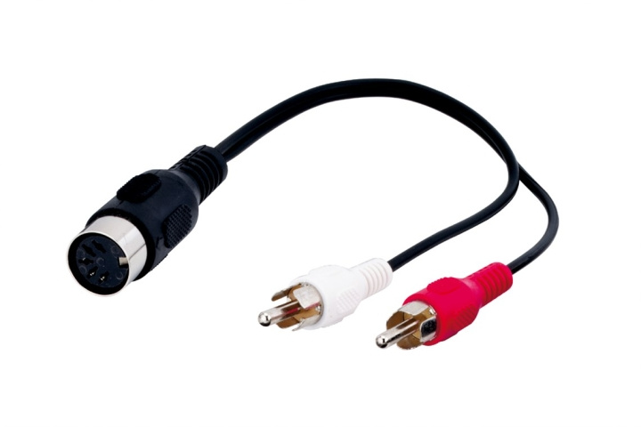 Goobay Adapter för ljudkabel, DIN-uttag till stereo RCA-kontakt DIN uttag 180 ° (5-pin) > 2x RCA-kontakt (ljud vänster / höger) i gruppen HJEMMEELEKTRONIK / Kabler og adaptere / Audio Analog / Adaptere hos TP E-commerce Nordic AB (C54123)