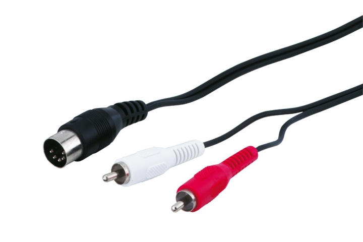 Goobay Adapter för ljudkabel, DIN-uttag till stereo RCA-kontakt DIN plugg 180 ° (5-pin) > 2x RCA-kontakt (ljud vänster / höger) i gruppen HJEMMEELEKTRONIK / Kabler og adaptere / Audio Analog / Adaptere hos TP E-commerce Nordic AB (C54124)