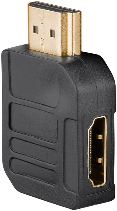 Goobay HDMI™-adapter, Guldpläterad (4K @ 60 Hz) HDMI™-uttag (typ A) > HDMI™ kontakt (typ A) 90 ° i gruppen HJEMMEELEKTRONIK / Kabler og adaptere / HDMI / Adaptere hos TP E-commerce Nordic AB (C54133)