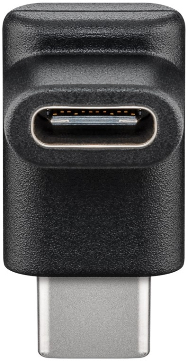 Goobay Adapter USB-C™ till USB-C™ 90°, svart USB-C™ uttag > USB-C™ plugg i gruppen COMPUTERTILBEHØR / Kabler og adaptere / USB / USB-C hos TP E-commerce Nordic AB (C54138)