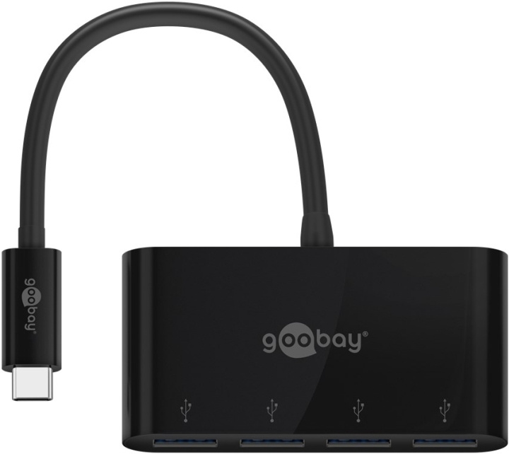 Goobay 4-vägs USB-C™-multiportadapter samtidig anslutning av 4x USB-A 3.0-uttag till USB-C™-kontakt i gruppen COMPUTERTILBEHØR / Computer Tilbehør / USB-hubs hos TP E-commerce Nordic AB (C54144)