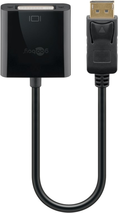 Goobay DisplayPortv/DVI-D-adapterkabel 1.2, förnicklad Displayport™ plugg > DVI-I-uttaget Dual Link (24 + 5 stift) billede