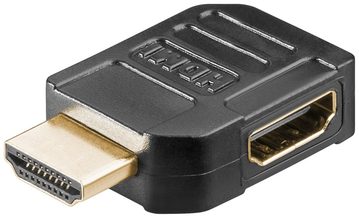 Goobay HDMI™ vinkeladapter 90°, guldpläterad, 8K @ 60 Hz HDMI™-uttag (typ A) > HDMI™ kontakt (typ A) 90 ° i gruppen HJEMMEELEKTRONIK / Kabler og adaptere / HDMI / Adaptere hos TP E-commerce Nordic AB (C54160)