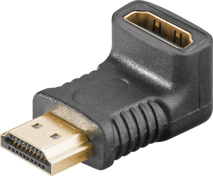 Goobay HDMI™ vinkeladapter 270°, guldpläterad, 8K @ 60 Hz HDMI™-uttag (typ A) > HDMI™ kontakt (typ A) 270 ° i gruppen HJEMMEELEKTRONIK / Kabler og adaptere / HDMI / Adaptere hos TP E-commerce Nordic AB (C54161)