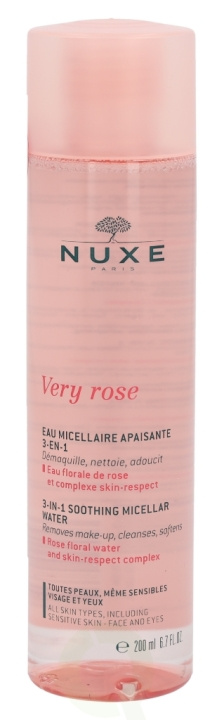 Nuxe Very Rose 3-In-1 Soothing Micellar Water 200 ml All Skin Types, Including i gruppen SKØNHED & HELSE / Hudpleje / Ansigt / Ansigtsvand & Facemist hos TP E-commerce Nordic AB (C54300)