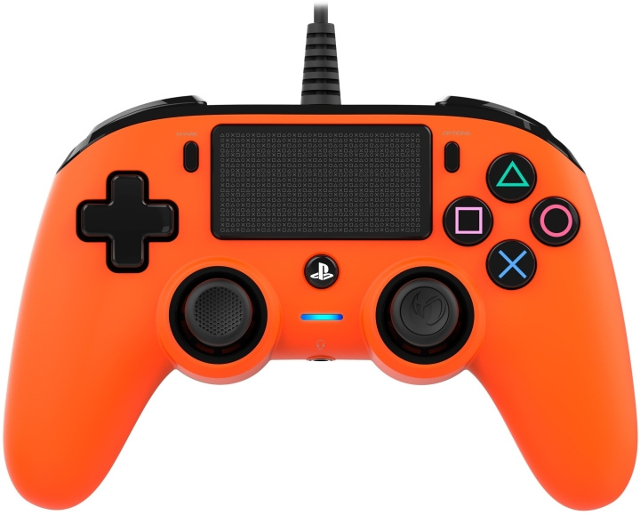 Nacon Wired Compact Controller, Orange, PS4 i gruppen HJEMMEELEKTRONIK / Spilkonsoller og tilbehør / Sony PlayStation 4 hos TP E-commerce Nordic AB (C54529)