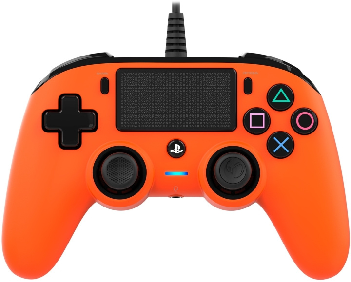 Nacon Wired Compact Controller, Orange, PS4 i gruppen HJEMMEELEKTRONIK / Spilkonsoller og tilbehør / Sony PlayStation 4 / Tilbehør hos TP E-commerce Nordic AB (C54529)