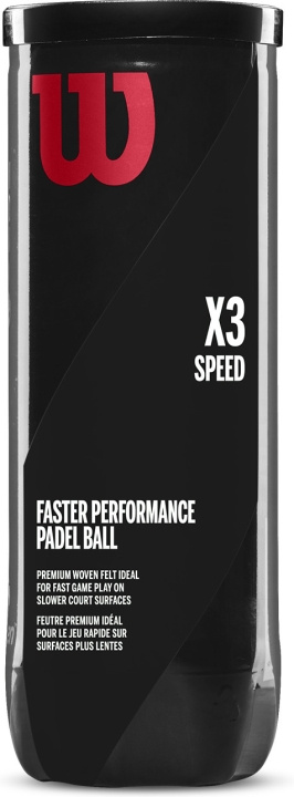 Wilson Padel X3 Speed - padelbollar, 3 kpl i gruppen SPORT, FRITID & HOBBY / Sportsudstyr / Padel tilbehør hos TP E-commerce Nordic AB (C54565)