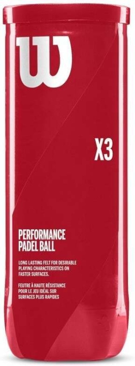 Wilson Padel X3 -padelboll, 3 st i gruppen SPORT, FRITID & HOBBY / Sportsudstyr / Padel tilbehør hos TP E-commerce Nordic AB (C54580)