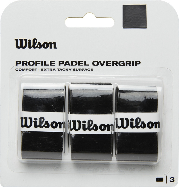 Wilson Profil Padel Overgrip -handgrepp, 3 stycken, svart. i gruppen SPORT, FRITID & HOBBY / Sportsudstyr / Padel tilbehør hos TP E-commerce Nordic AB (C54595)