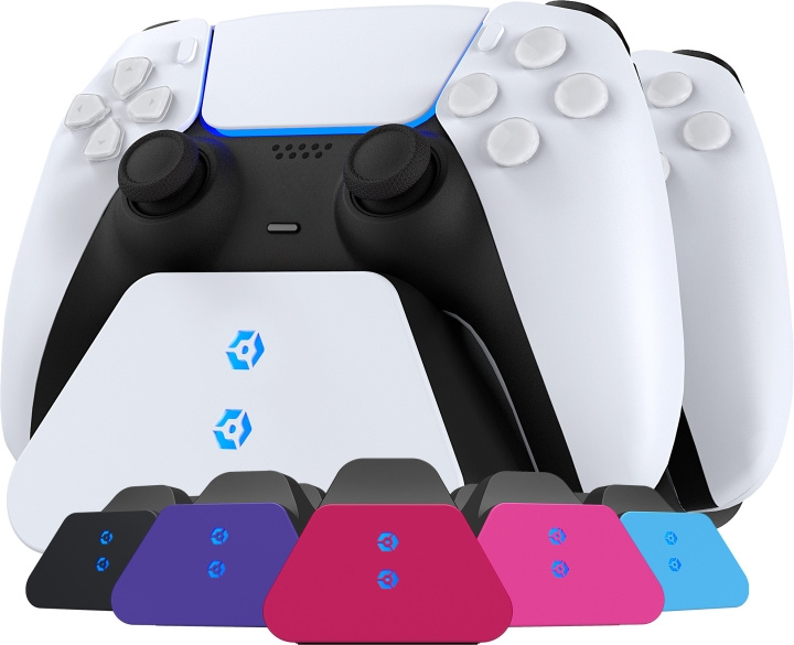 Gioteck Duo DualSense laddningsdocka, PS5 i gruppen HJEMMEELEKTRONIK / Spilkonsoller og tilbehør / Sony PlayStation 5 / Tilbehør hos TP E-commerce Nordic AB (C54634)