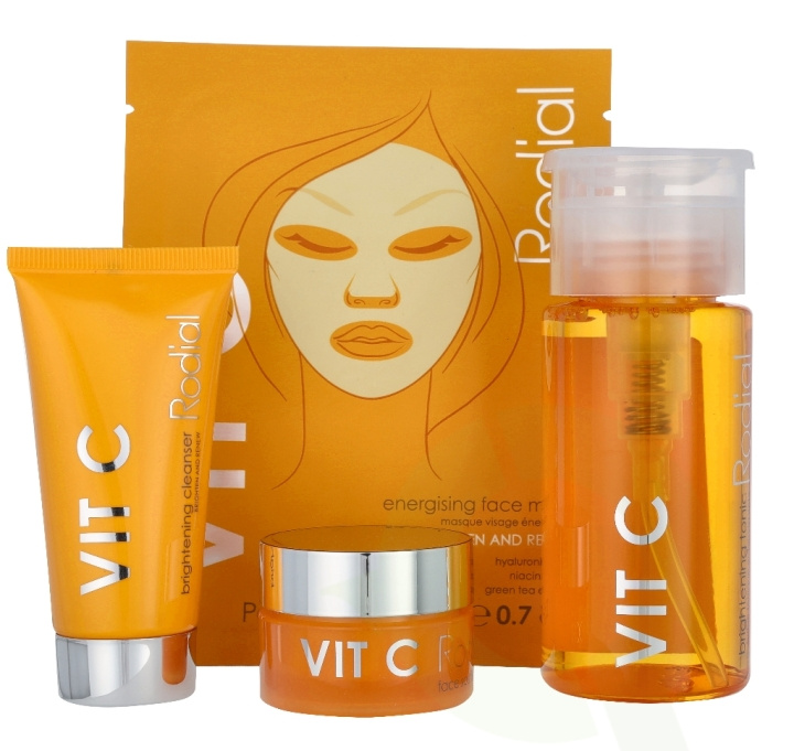 Rodial Vit C Little Luxuries Set 155 ml Brightening Cleanser 20ml/Face SoufflE 15ml/Brightening Tonic 100ml/Energising Face Mask 20ml i gruppen SKØNHED & HELSE / Gaveæske / Gaveæske til hende hos TP E-commerce Nordic AB (C55079)
