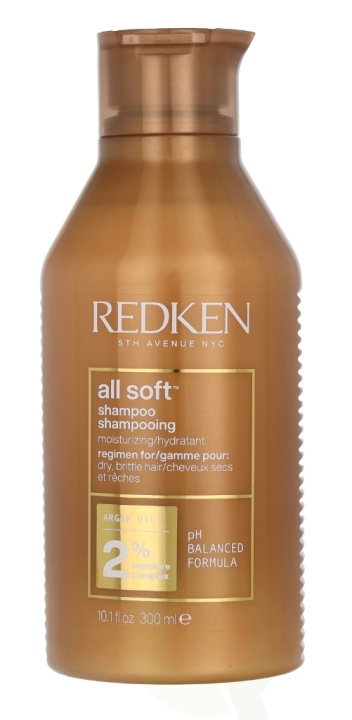 Redken All Soft Shampoo 300 ml For Dry, Brittle Hair i gruppen SKØNHED & HELSE / Hår og styling / Hårpleje / Shampoo hos TP E-commerce Nordic AB (C55126)