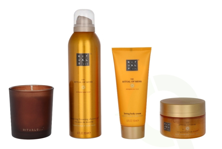 Rituals Mehr Set 565 ml Body Scrub 125 gr / Shower Gel 200 ml / Body Cream 100 ml / Scented Candle 140 gr i gruppen SKØNHED & HELSE / Gaveæske / Gaveæske til hende hos TP E-commerce Nordic AB (C55159)
