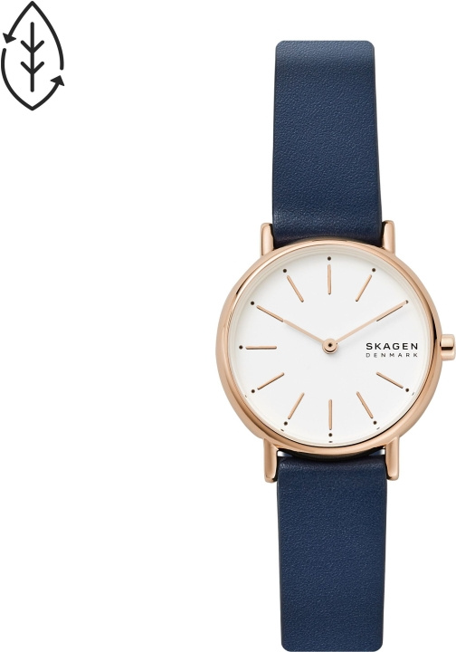 Fossil Skagen Signatur SKW2838 armbandsur med vit urtavla, 30 mm, Mörkblå/Roséguld i gruppen SPORT, FRITID & HOBBY / Accessories / Ure hos TP E-commerce Nordic AB (C55289)