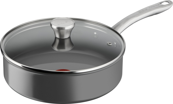 Tefal (RE)NEW+ -Sauteuse, 24 cm, keramisk beläggning, grå i gruppen HJEM, HUS & HAVE / Køkkenredskaber / Gryder og kasseroller hos TP E-commerce Nordic AB (C55346)