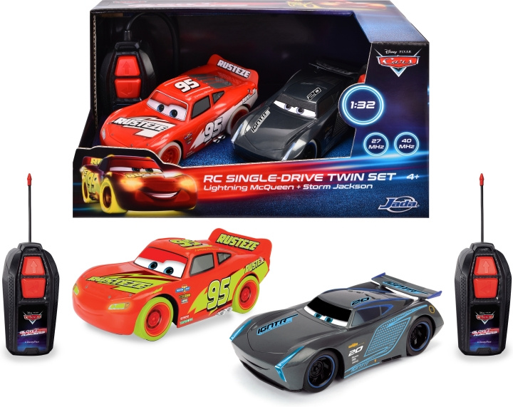 Jada RC Disney Cars Glow Racers - fjärrstyrda bilar, Salama & Jackson i gruppen LEGETØJ, BØRN & BABY / Radiostyrede / Radiostyrede biler hos TP E-commerce Nordic AB (C55406)