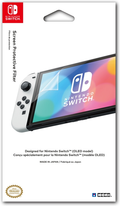 Hori Screen Skyddande Filter - skyddsfilm, Switch OLED i gruppen HJEMMEELEKTRONIK / Spilkonsoller og tilbehør / Nintendo Switch / Tilbehør hos TP E-commerce Nordic AB (C56105)