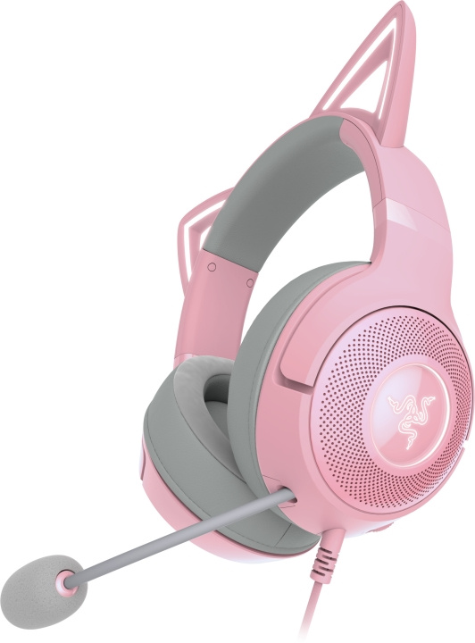 Razer Kraken Kitty V2 Gaming Headset, Rosa i gruppen COMPUTERTILBEHØR / GAMING / Headset hos TP E-commerce Nordic AB (C56140)