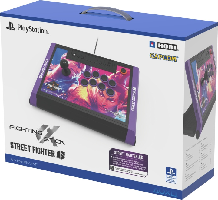 Hori Fighting Stick Alpha - Spelkontroll för Street Fighter 6, PS4 / PS5 / PC i gruppen HJEMMEELEKTRONIK / Spilkonsoller og tilbehør / Sony PlayStation 5 hos TP E-commerce Nordic AB (C56163)