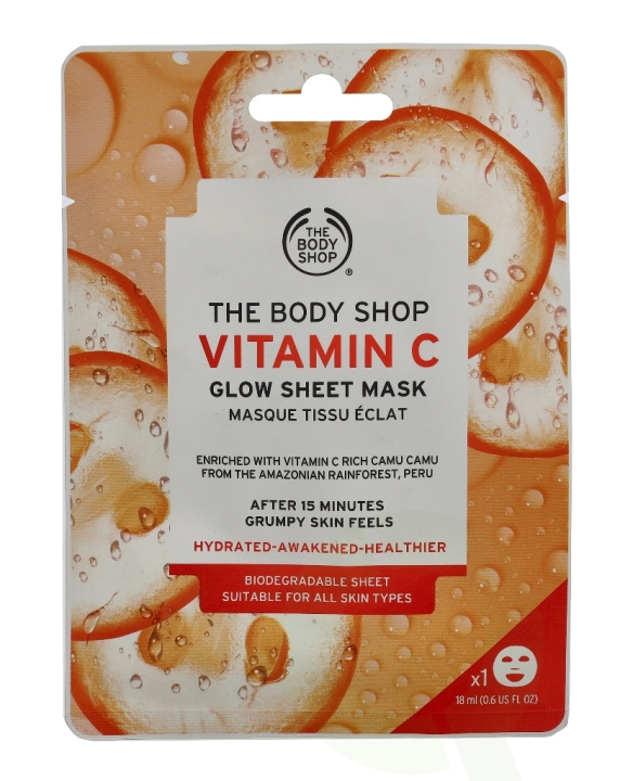 The Body Shop Sheet Mask 18 ml Glow - Vitamin C i gruppen SKØNHED & HELSE / Hudpleje / Ansigt / Masker hos TP E-commerce Nordic AB (C56336)