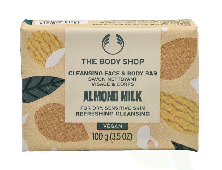 The Body Shop Cleansing Face & Body Bar 100 g Almond Milk i gruppen SKØNHED & HELSE / Hudpleje / Kropspleje / Duft sæbe hos TP E-commerce Nordic AB (C56341)