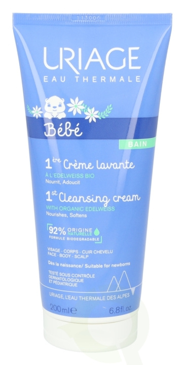Uriage Bebe 1st Cleansing Cream 200 ml Bain i gruppen LEGETØJ, BØRN & BABY / Pleje, sundhed og hygiejne / Pleje & hygiejne hos TP E-commerce Nordic AB (C56574)